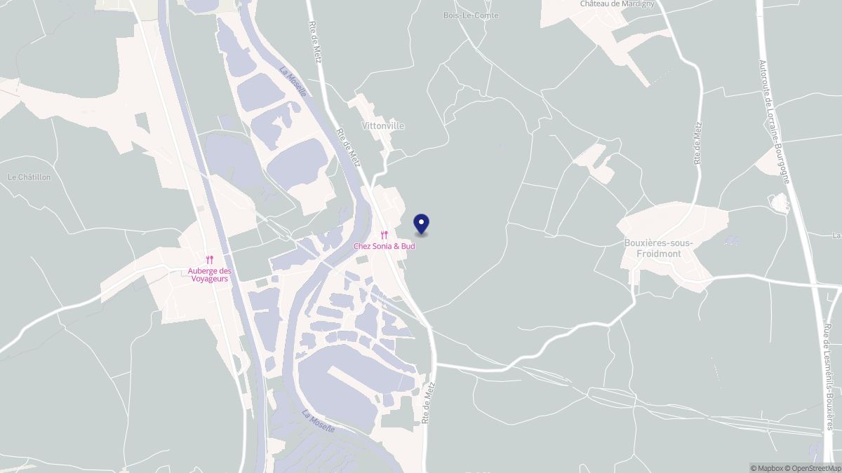 Aperçu cartographique de Champey-sur-Moselle, centré sur la commune