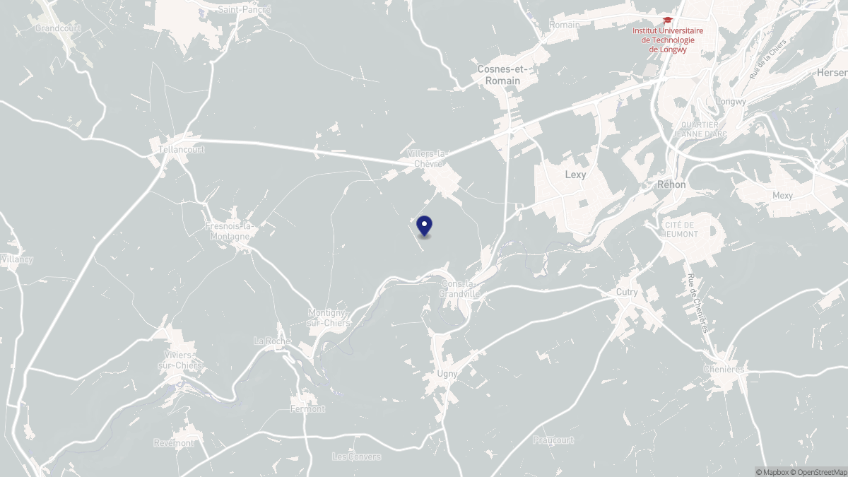 Aperçu cartographique de Cons-la-Grandville, centré sur la commune