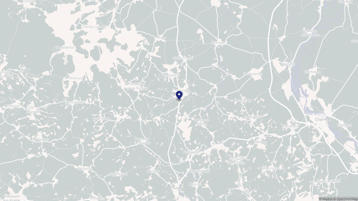 Aperçu cartographique de Diarville, centré sur la commune