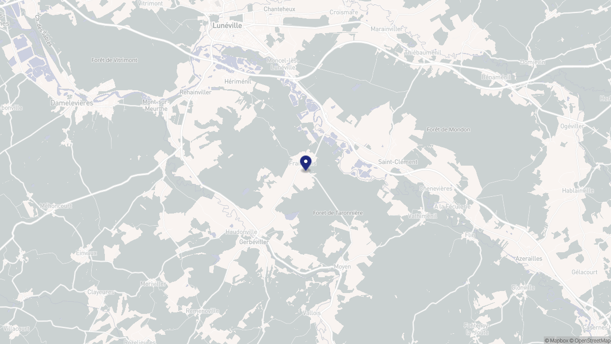 Aperçu cartographique de Fraimbois, centré sur la commune