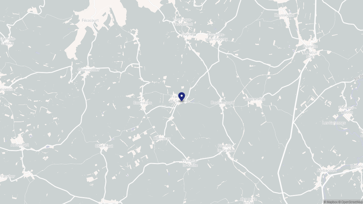 Aperçu cartographique de Fraisnes-en-Saintois, centré sur la commune