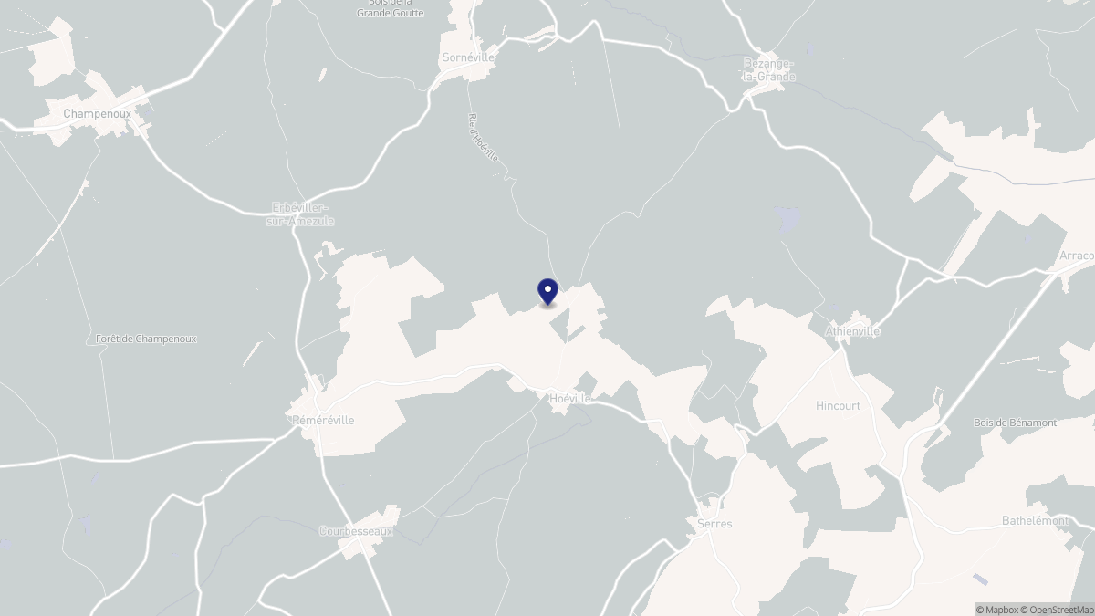Aperçu cartographique de Hoéville, centré sur la commune