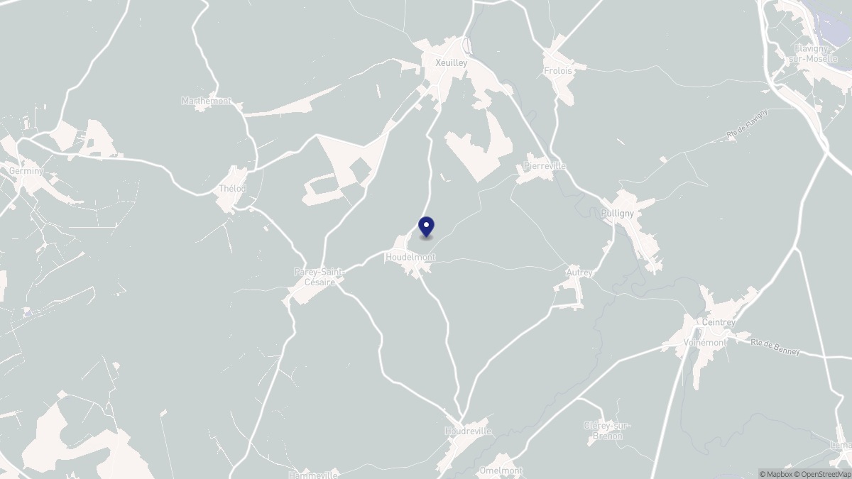 Aperçu cartographique de Houdelmont, centré sur la commune