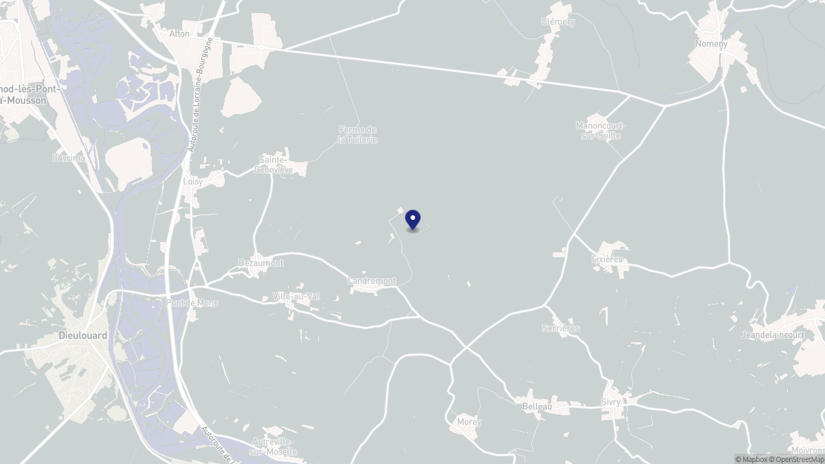 Aperçu cartographique de Landremont, centré sur la commune