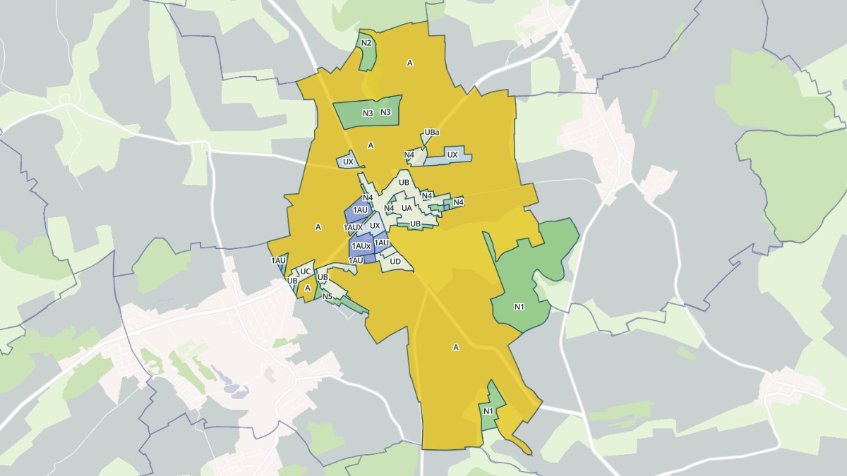 Aperçu cartographique de Landres, centré sur la commune