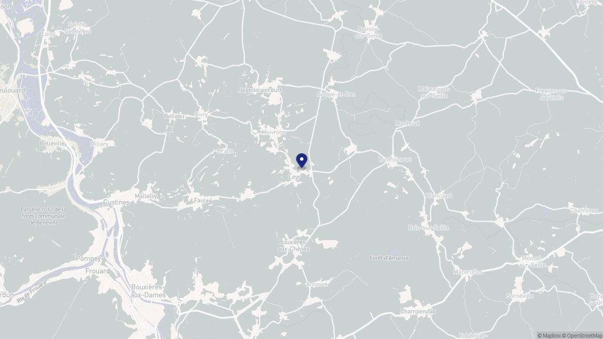 Aperçu cartographique de Leyr, centré sur la commune