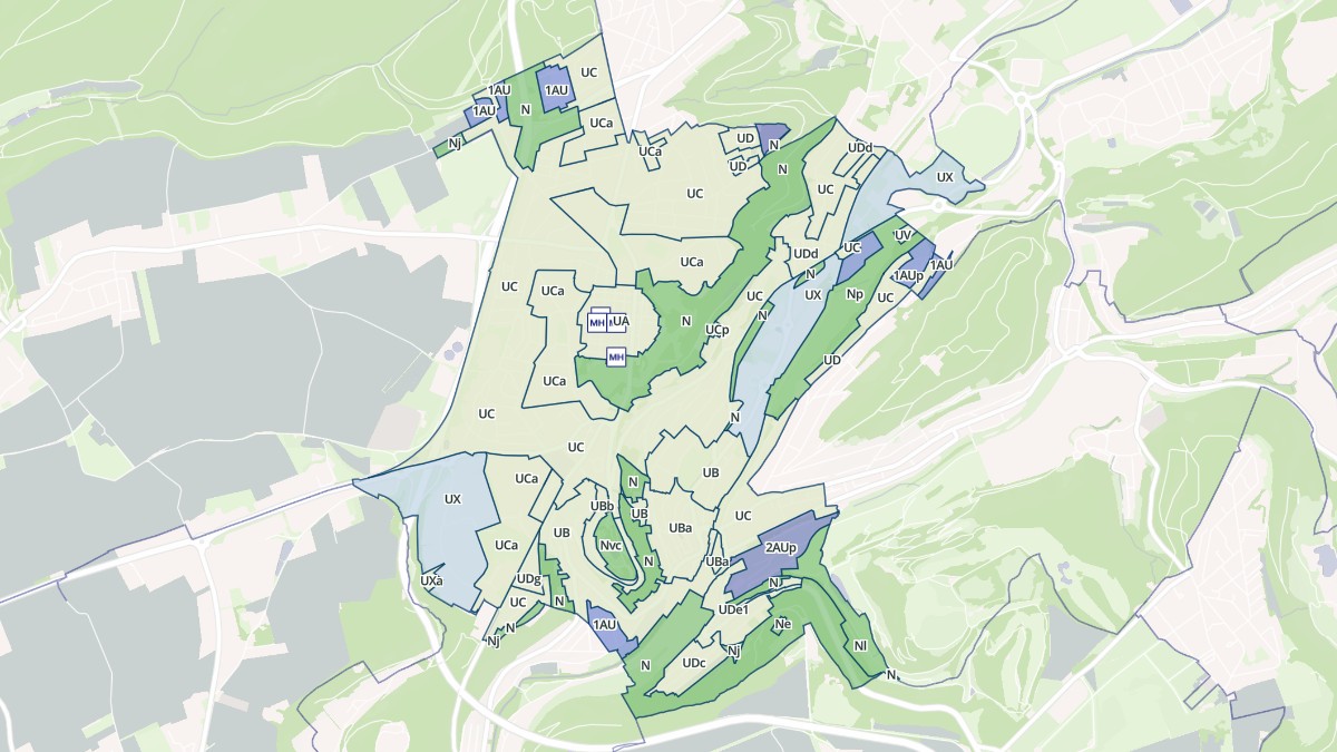Aperçu cartographique de Longwy, centré sur la commune