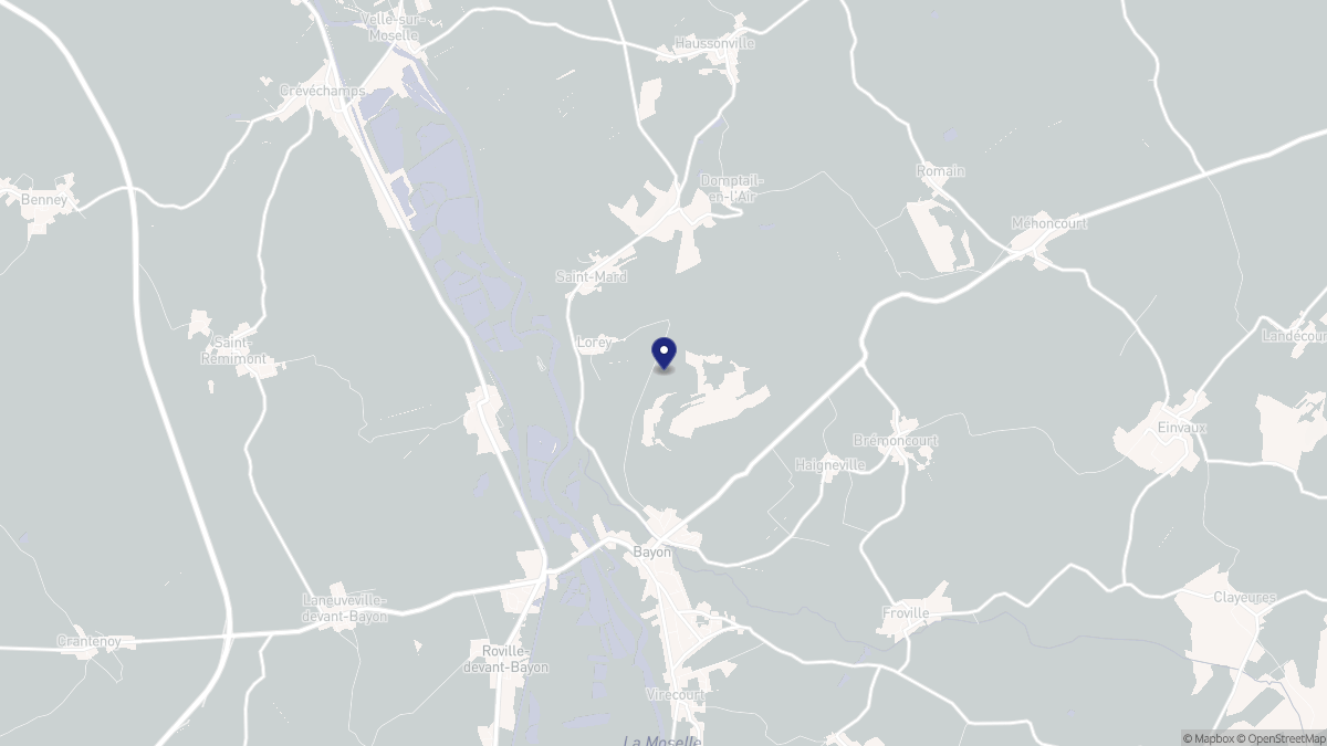 Aperçu cartographique de Lorey, centré sur la commune