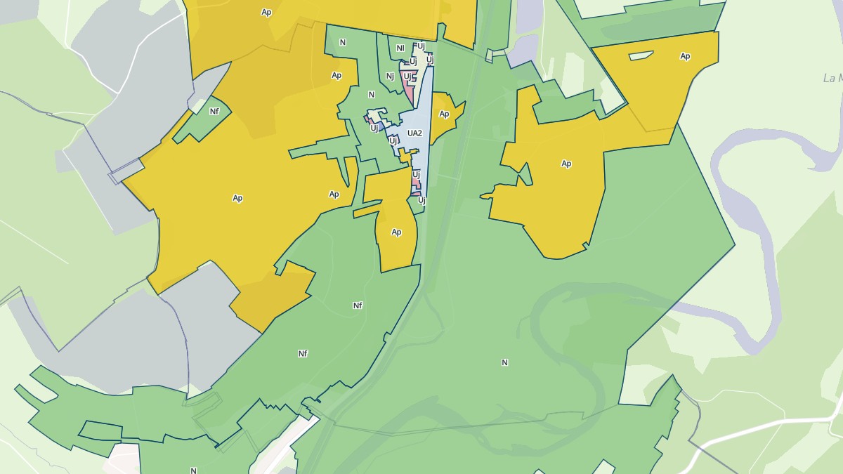 Aperçu cartographique de Mangonville, centré sur la commune
