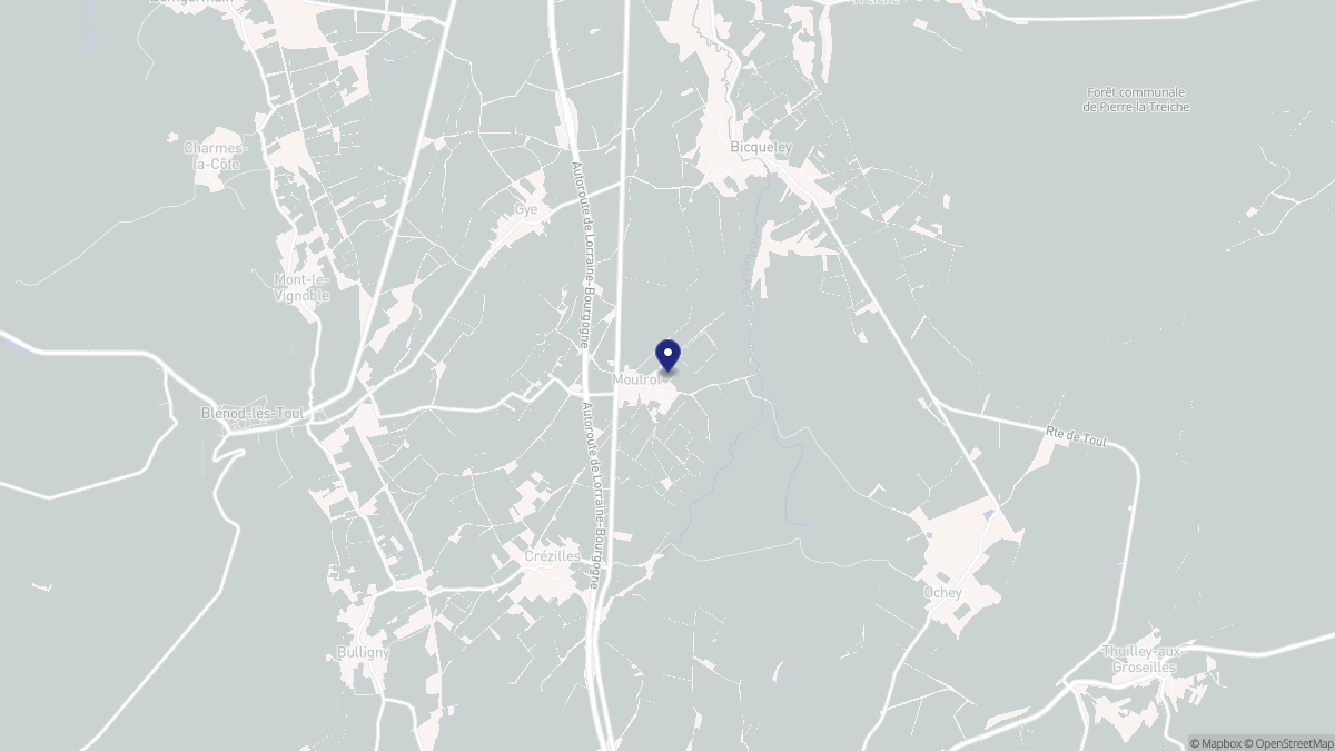 Aperçu cartographique de Moutrot, centré sur la commune
