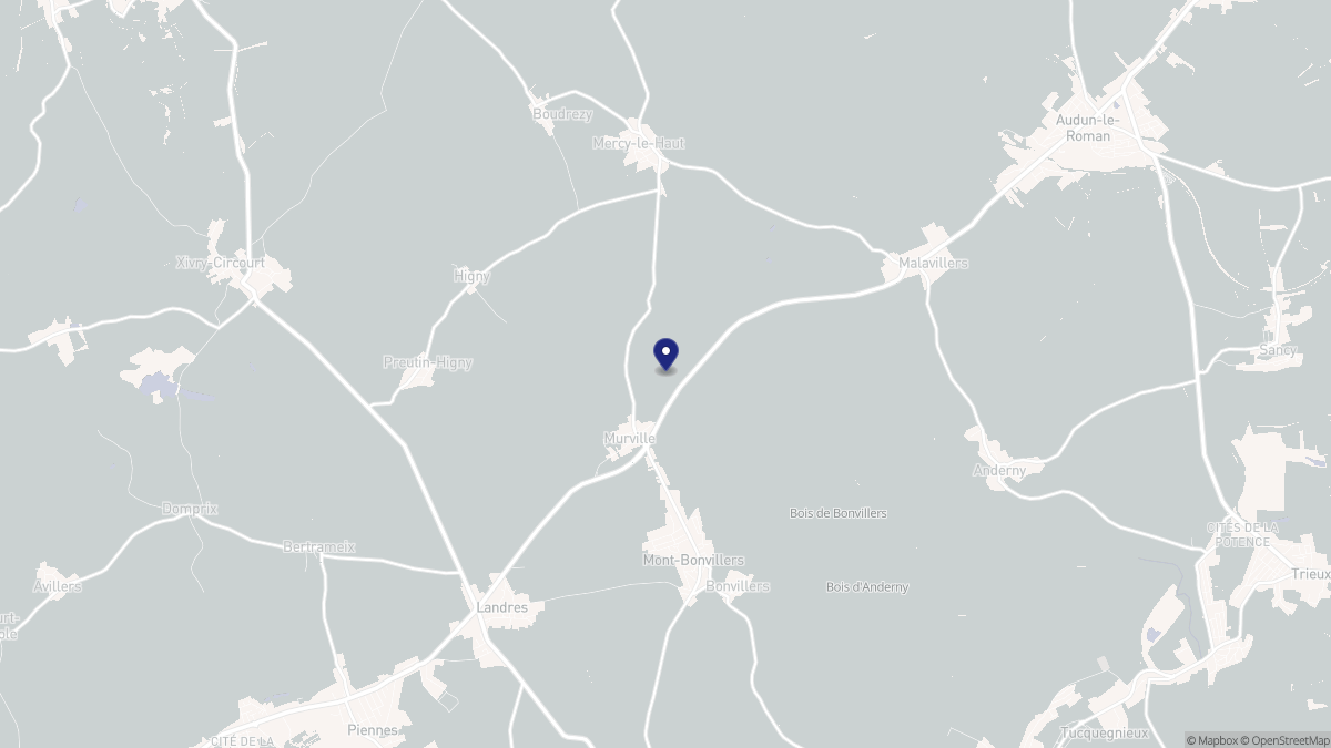 Aperçu cartographique de Murville, centré sur la commune