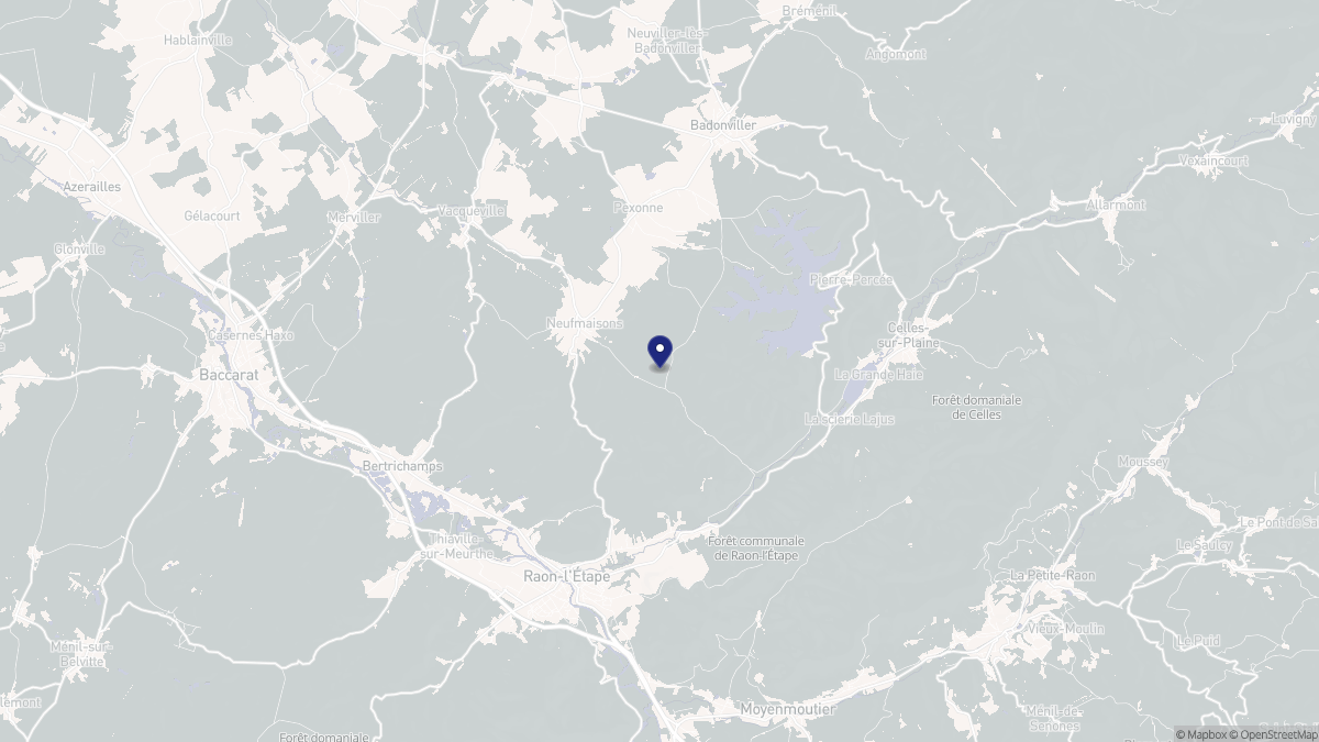 Aperçu cartographique de Neufmaisons, centré sur la commune
