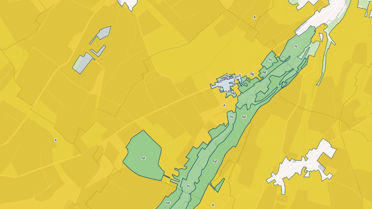 Aperçu cartographique de Ognéville, centré sur la commune