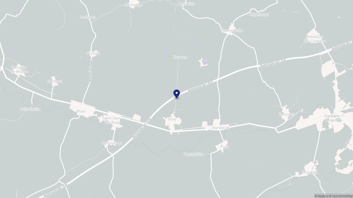 Aperçu cartographique de Olley, centré sur la commune