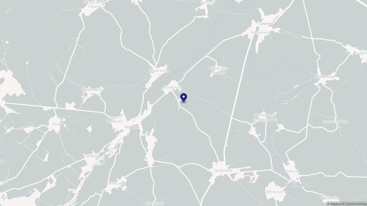 Aperçu cartographique de Omelmont, centré sur la commune