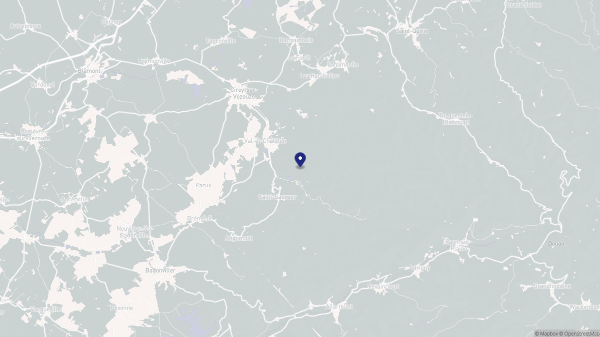 Aperçu cartographique de Petitmont, centré sur la commune