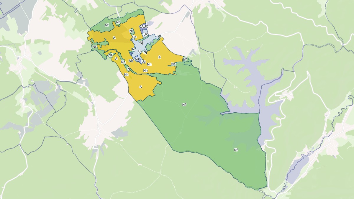 Aperçu cartographique de Pexonne, centré sur la commune