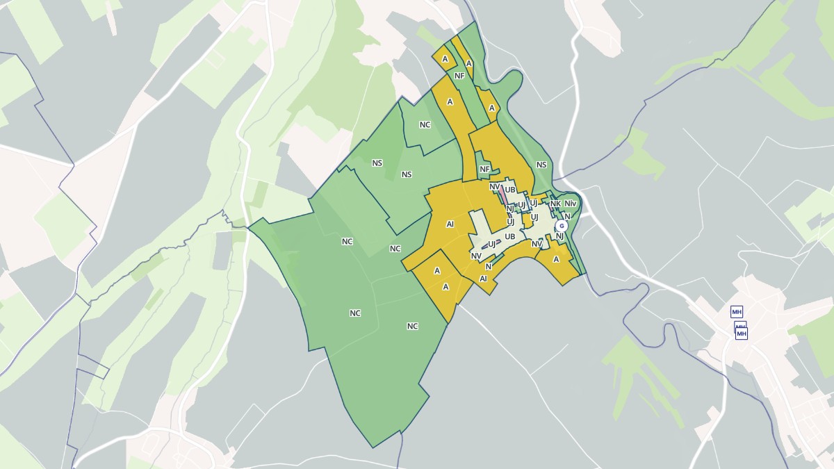 Aperçu cartographique de Pierreville, centré sur la commune