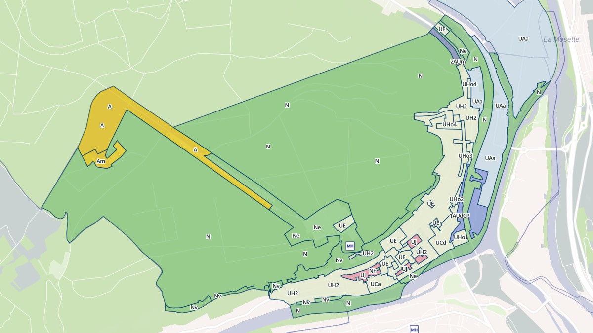 Aperçu cartographique de Pompey, centré sur la commune
