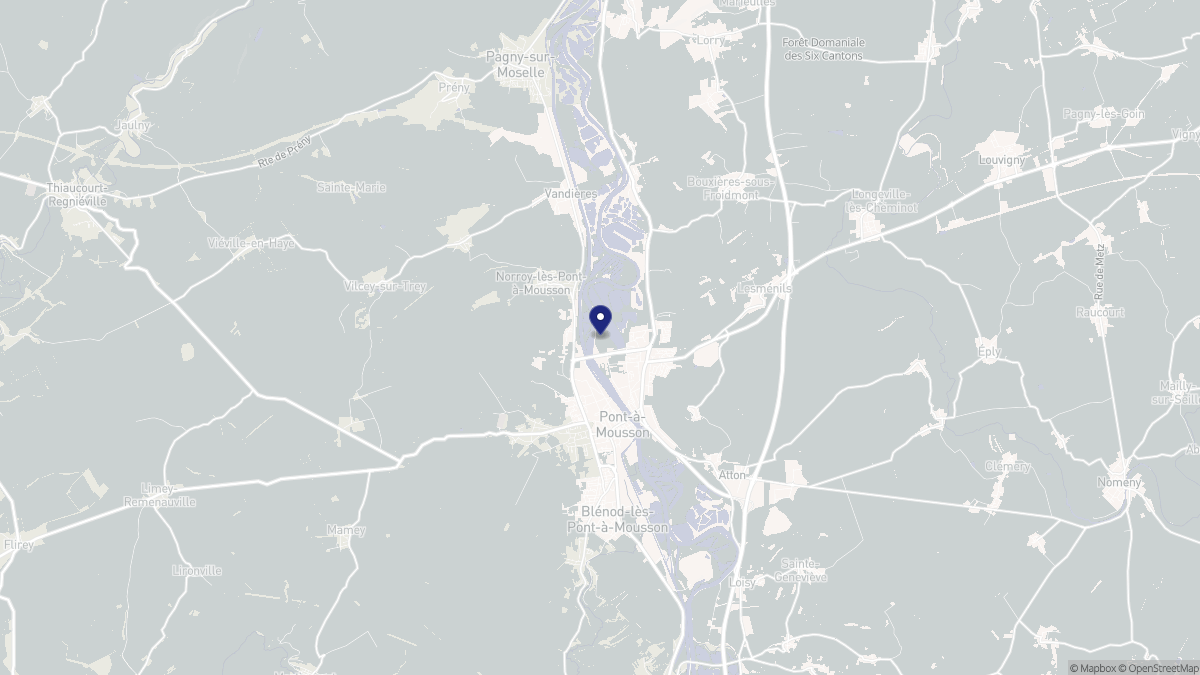 Aperçu cartographique de Pont-à-Mousson, centré sur la commune