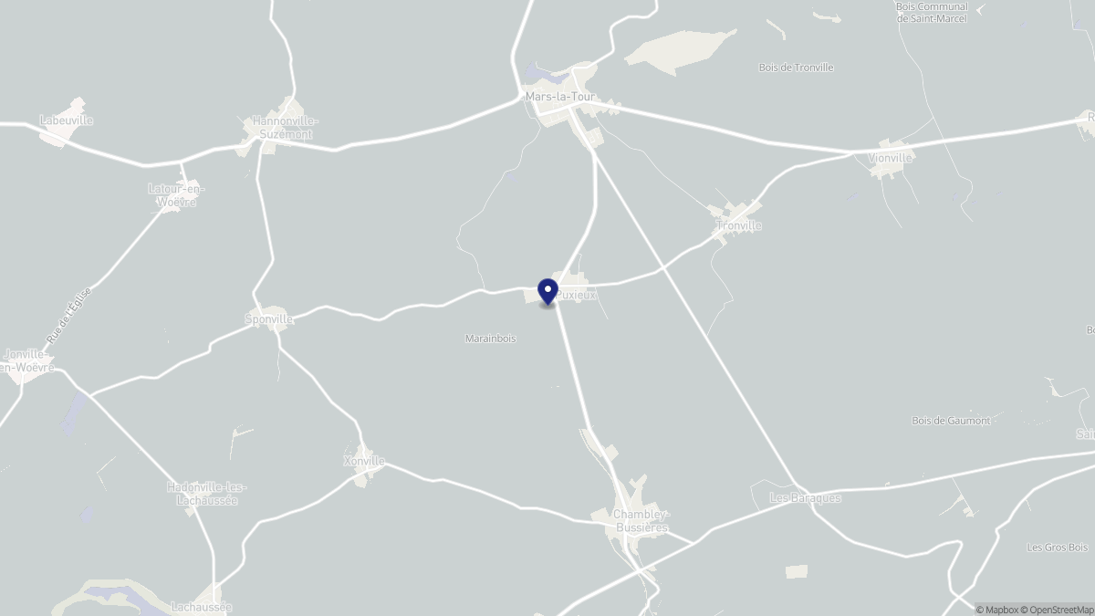 Aperçu cartographique de Puxieux, centré sur la commune