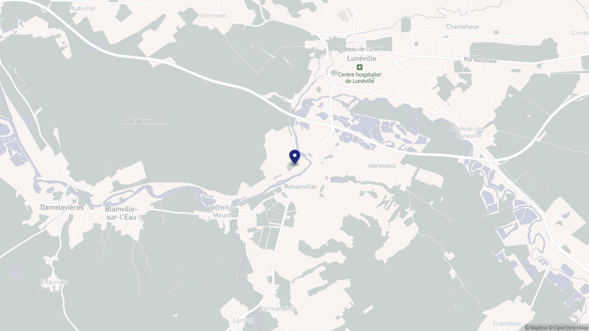 Aperçu cartographique de Rehainviller, centré sur la commune
