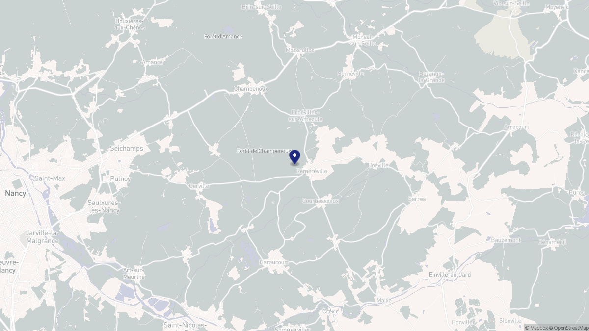 Aperçu cartographique de Réméréville, centré sur la commune