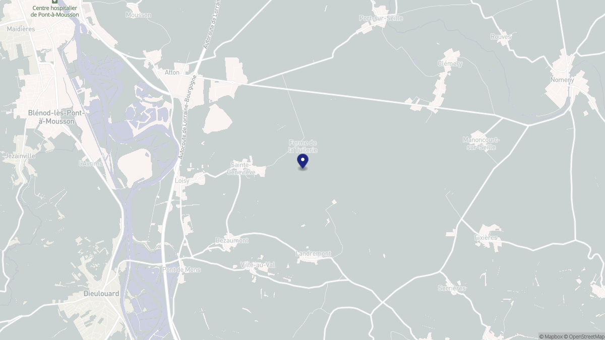 Aperçu cartographique de Sainte-Geneviève, centré sur la commune
