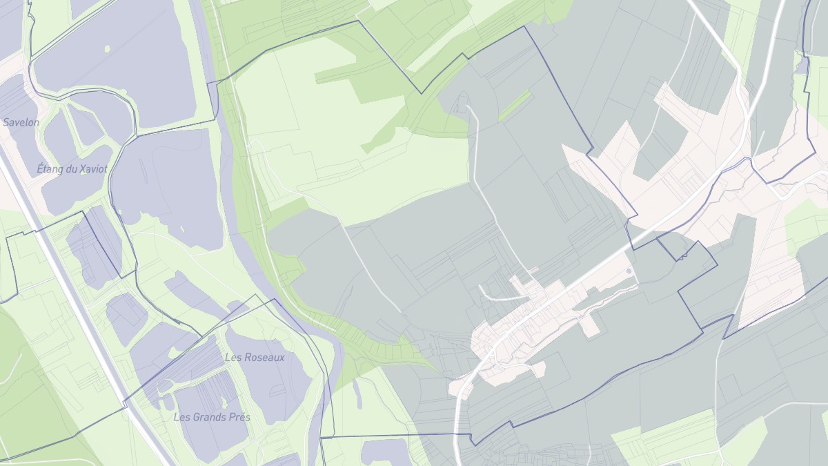 Aperçu cartographique de Saint-Mard, centré sur la commune