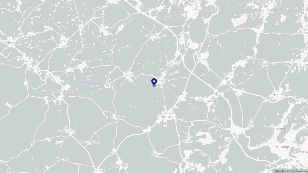Aperçu cartographique de Serrouville, centré sur la commune