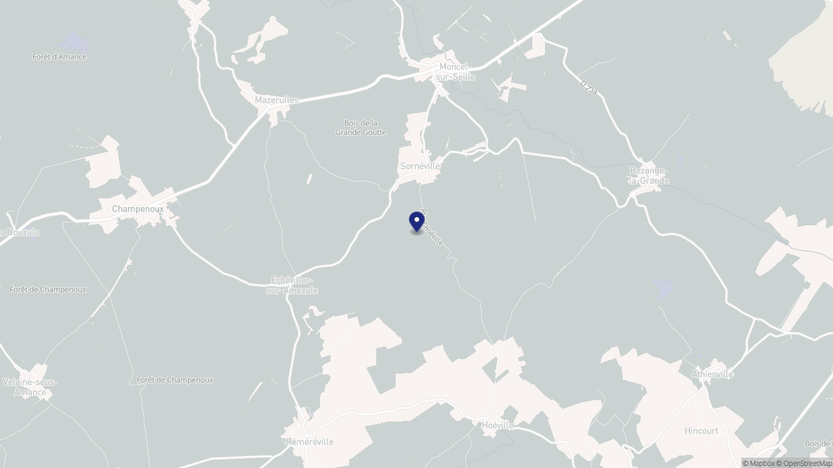 Aperçu cartographique de Sornéville, centré sur la commune