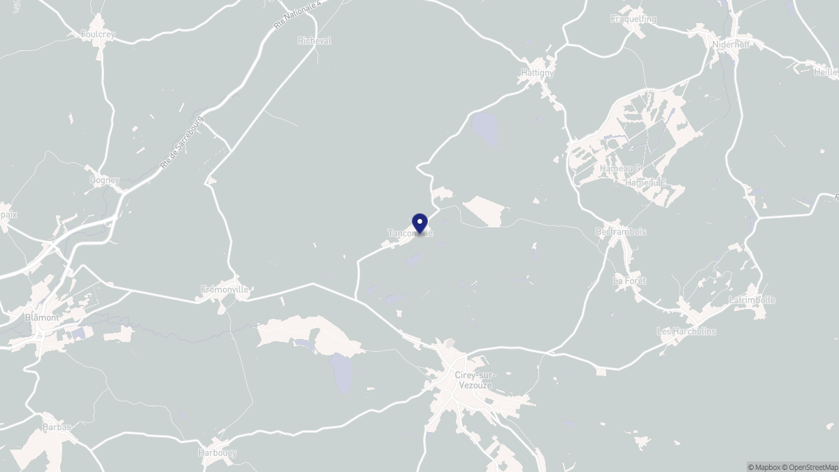 Aperçu cartographique de Tanconville, centré sur la commune