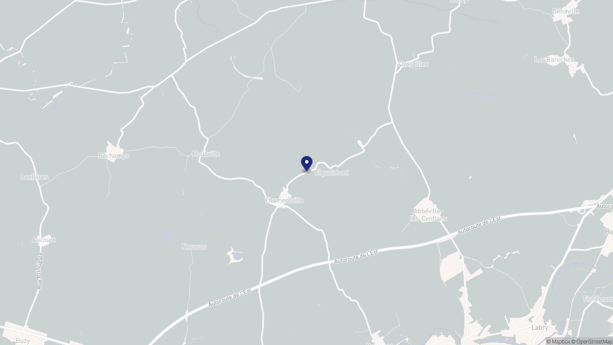 Aperçu cartographique de Thumeréville, centré sur la commune