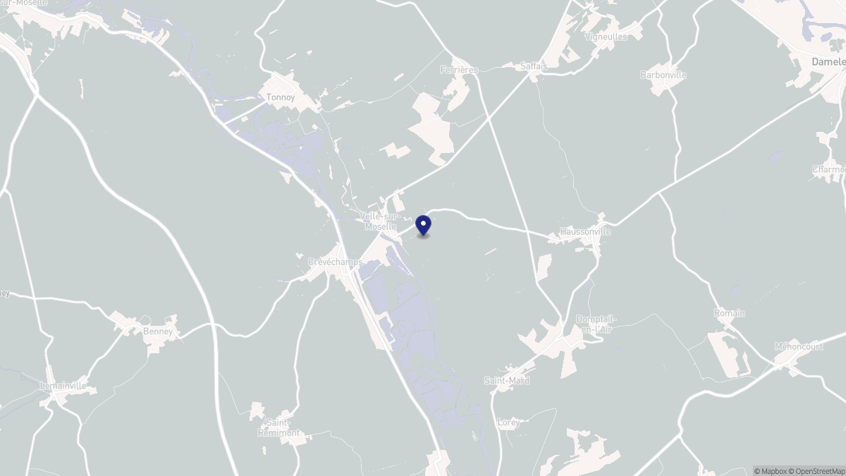 Aperçu cartographique de Velle-sur-Moselle, centré sur la commune