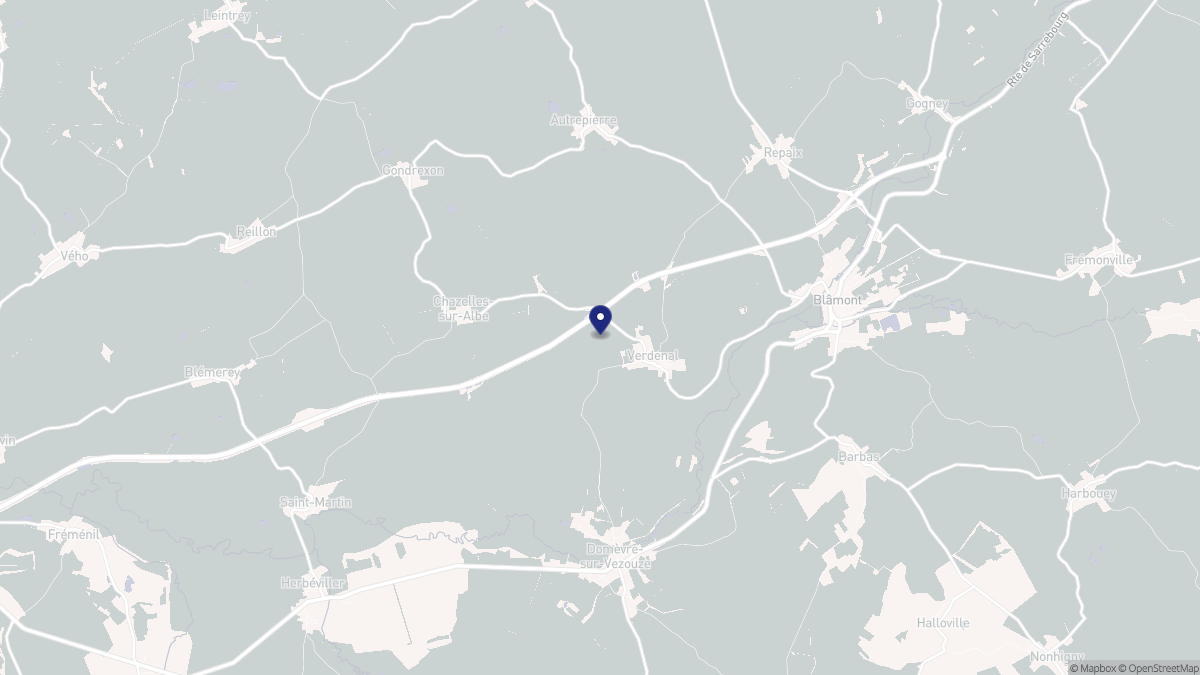 Aperçu cartographique de Verdenal, centré sur la commune