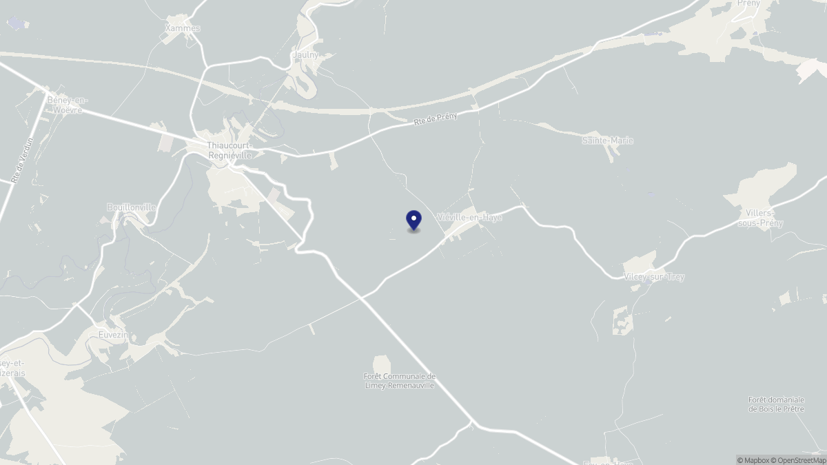 Aperçu cartographique de Viéville-en-Haye, centré sur la commune