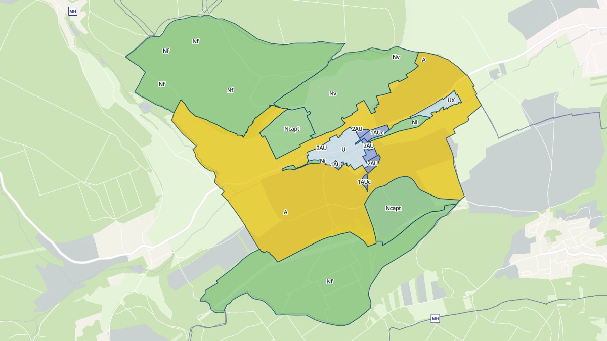Aperçu cartographique de Villers-sous-Prény, centré sur la commune