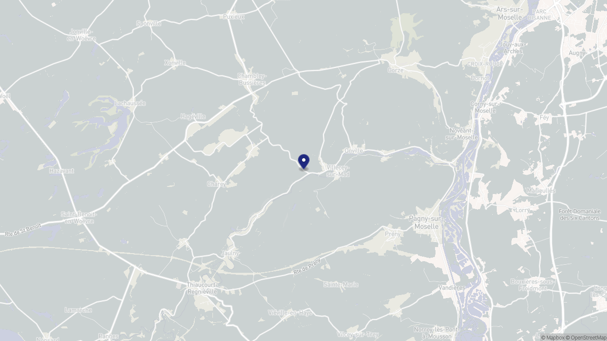 Aperçu cartographique de Waville, centré sur la commune