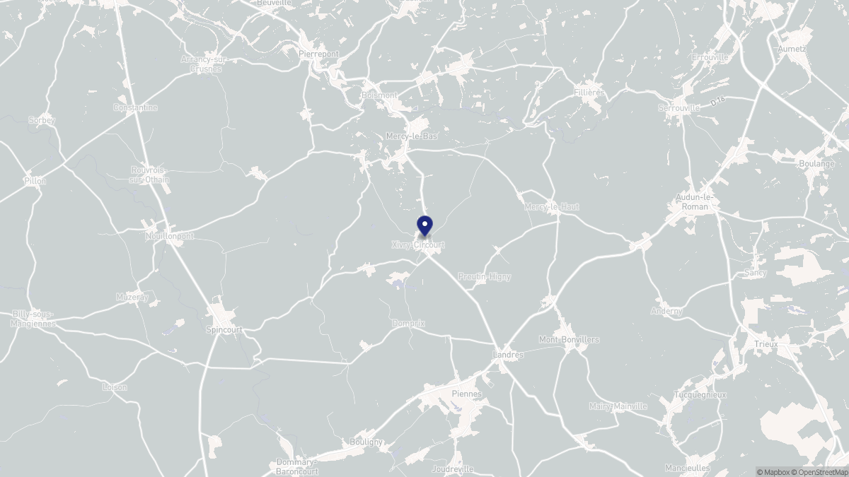 Aperçu cartographique de Xivry-Circourt, centré sur la commune