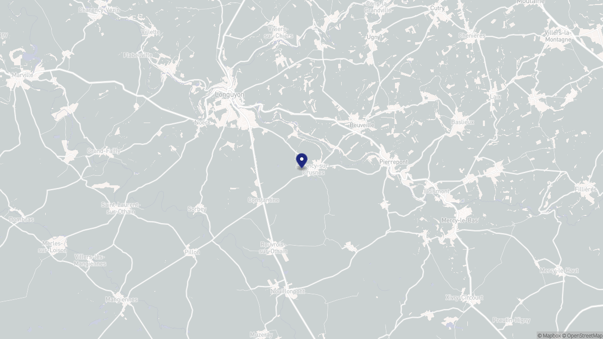 Aperçu cartographique de Arrancy-sur-Crusnes, centré sur la commune