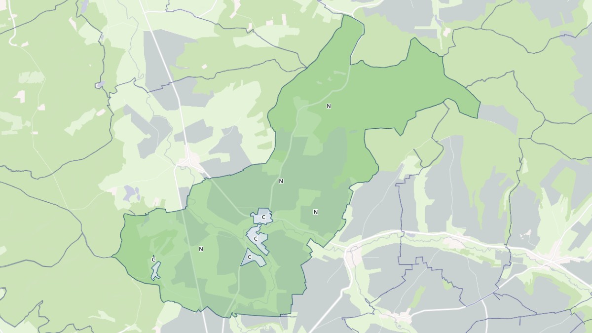 Aperçu cartographique de Aubréville, centré sur la commune
