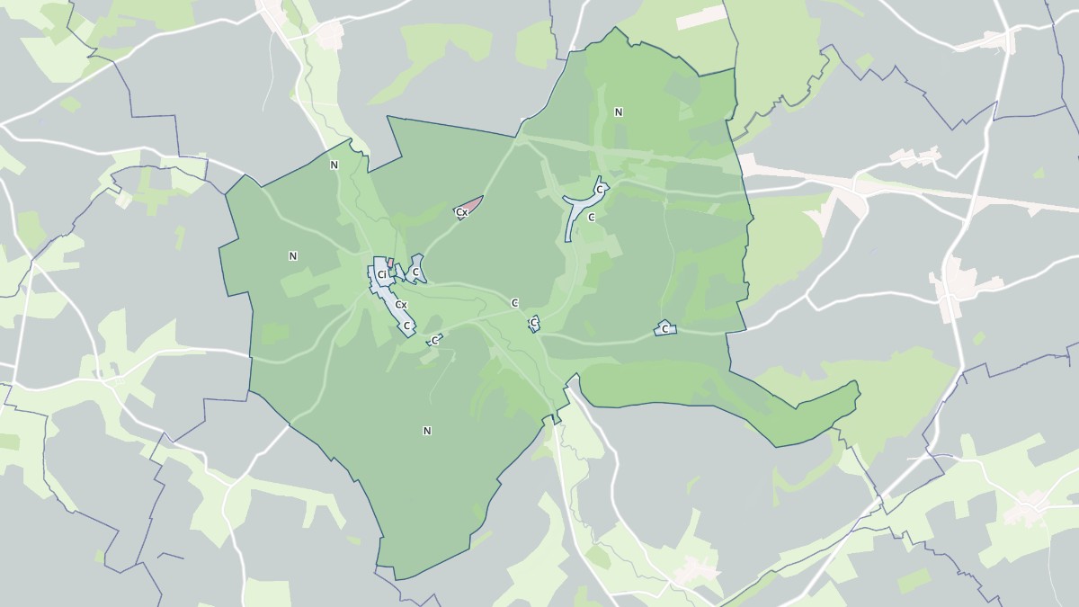 Aperçu cartographique de Beausite, centré sur la commune