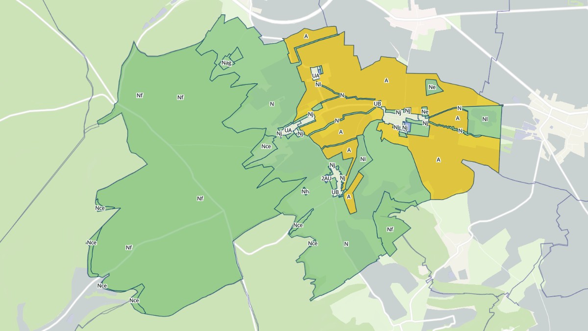 Aperçu cartographique de Bonzée, centré sur la commune