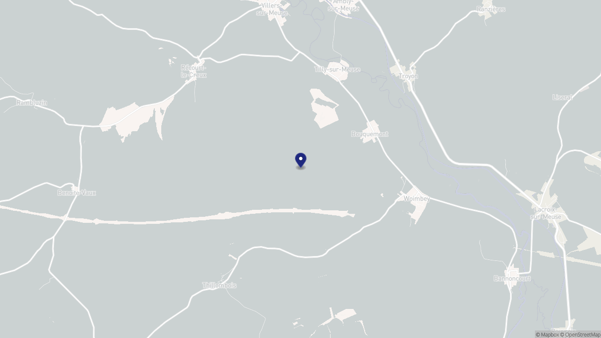 Aperçu cartographique de Bouquemont, centré sur la commune