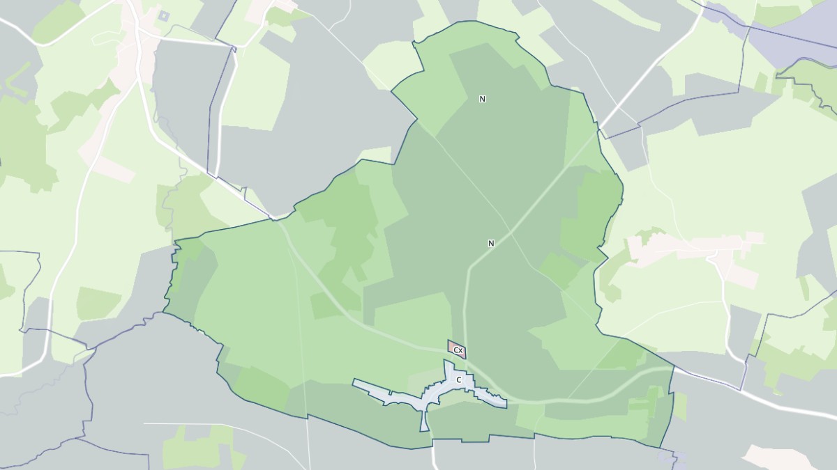 Aperçu cartographique de Brabant-le-Roi, centré sur la commune