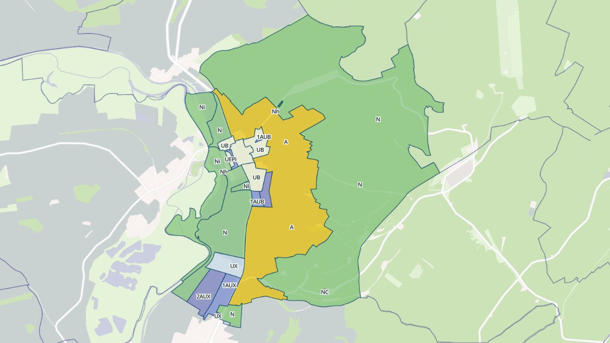 Aperçu cartographique de Bras-sur-Meuse, centré sur la commune