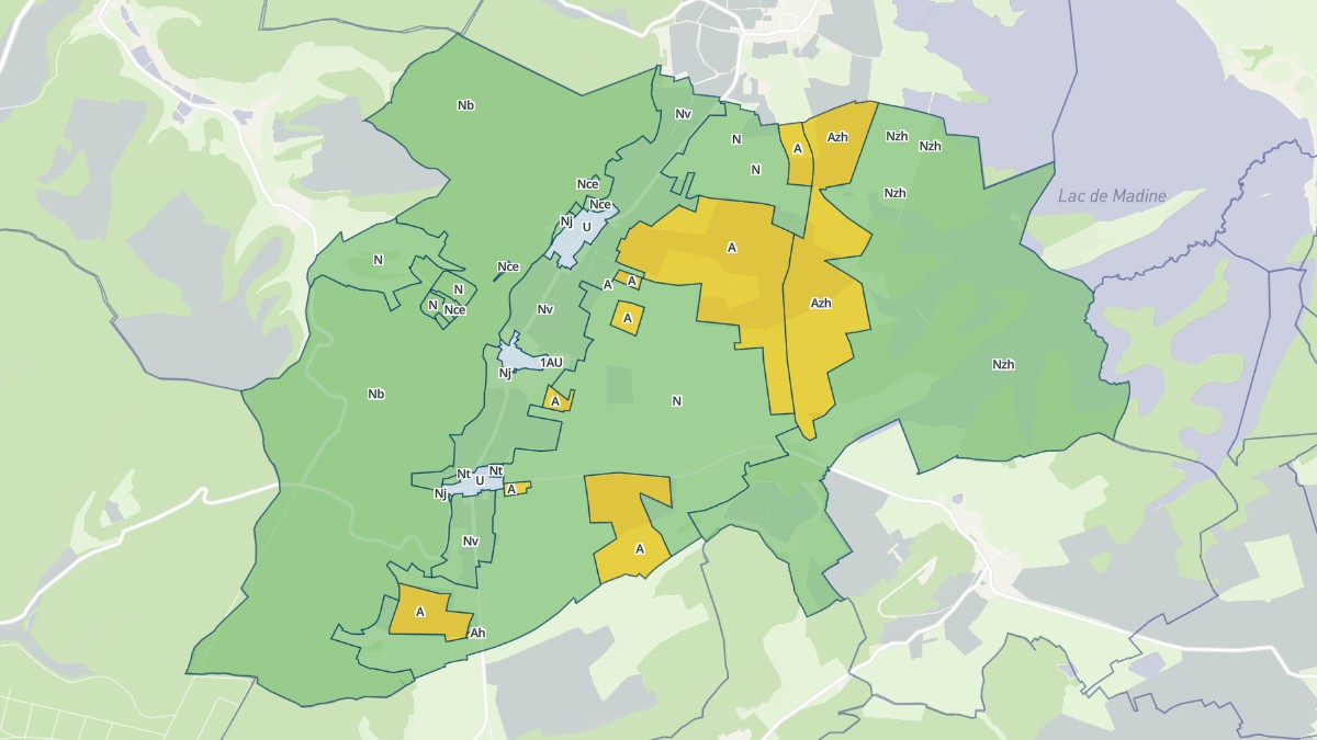Aperçu cartographique de Buxières-sous-les-Côtes, centré sur la commune