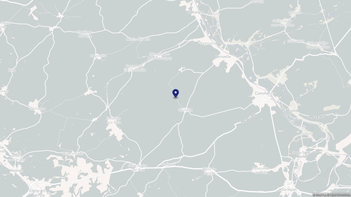 Aperçu cartographique de Chonville-Malaumont, centré sur la commune