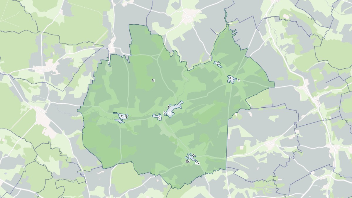Aperçu cartographique de Les Hauts-de-Chée, centré sur la commune