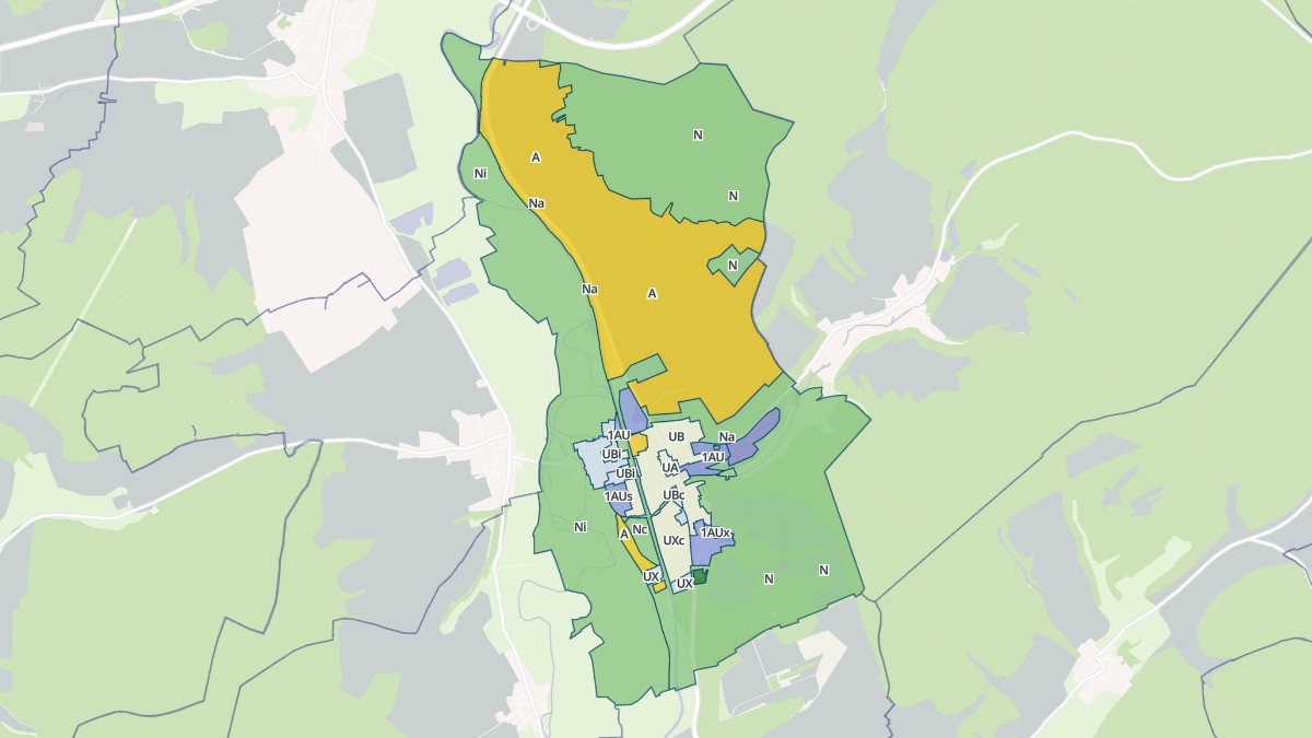 Aperçu cartographique de Dieue-sur-Meuse, centré sur la commune